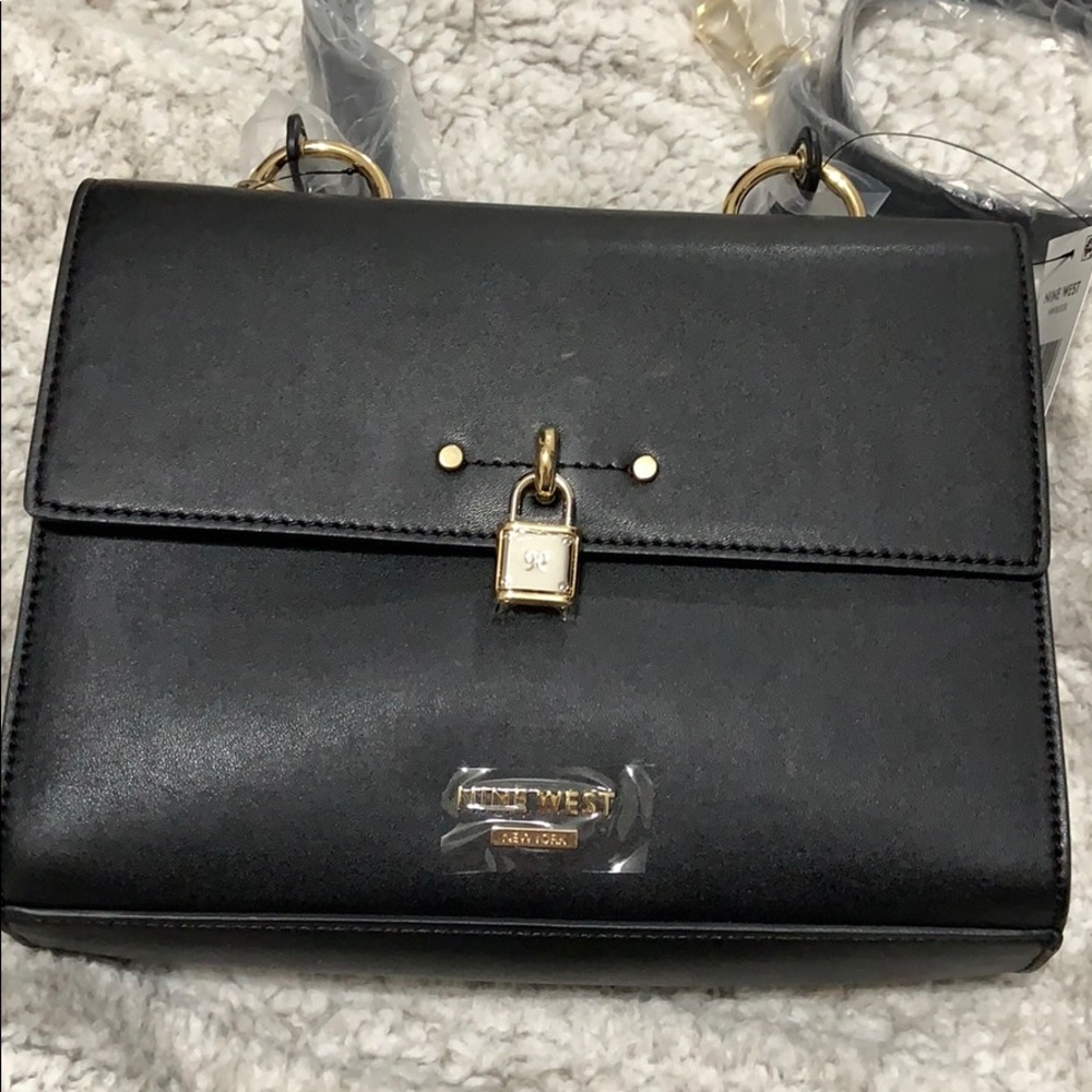 NWT Nine West Block Flap Top Handle Crossbody